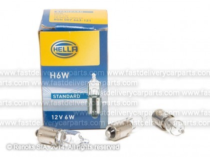 Лампочка H6W 6W 12V HELLA