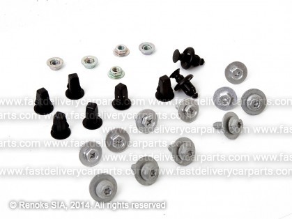 TT Yaris 06->09 engine shield fasteners set