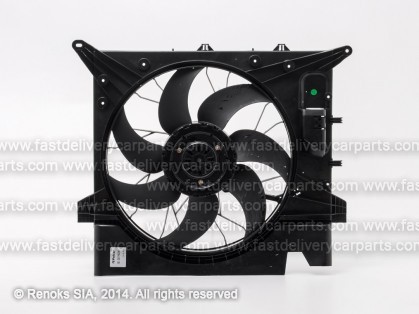 VV XC90 02->15 cooling fun with shroud 500mm 600W 3pin with control module