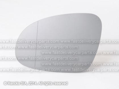 VW Golf 03->09 mirror glass with holder L heated aspherical VIEW MAX