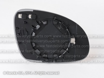 VW Golf 03->09 mirror glass with holder L heated aspherical VIEW MAX