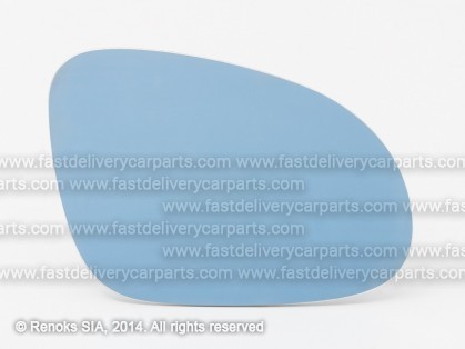 VW Golf 03->09 mirror glass with holder R heated convex blue TW