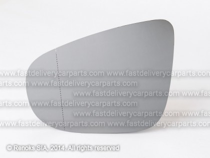 VW Touran 10->15 mirror glass with holder L heated aspherical same VW Golf 09->12