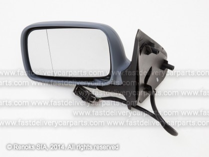 VW Polo Classic 97-> mirror L electrical heated primed aspherical 5pins