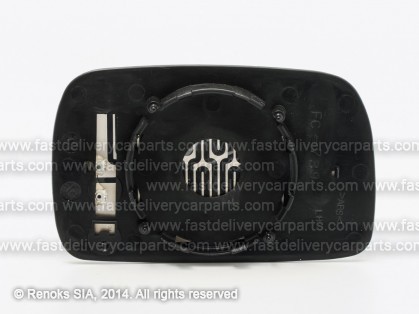 SK Felicia 94->01 mirror glass with holder L heated aspherical same VW Polo 94->99