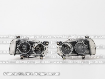 VW Golf 91->97 head lamp L+R H1/H3 manual/electrical tonēts with lens komplekts TYC