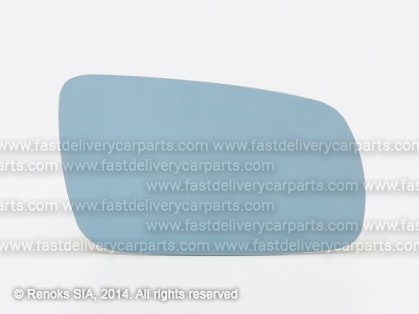 SE Arosa 97->00 mirror glass with holder R heated convex blue large same VW Golf 98->03