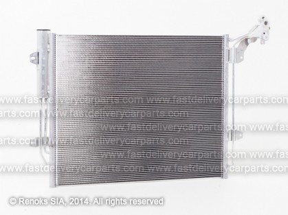 VW Sharan 10-> condenser 600X490X16 with integrated receiver dryer 1.4/2.0/2.0D