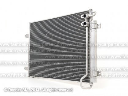 VW Passat 05->10 condenser 620X442X16 with integrated receiver dryer 1.6D/1.9D/2.0D KOYO