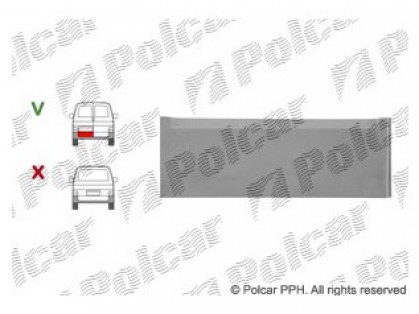 VW Transporter 90->03 remontdaļa aizmugures durvju R 200MM