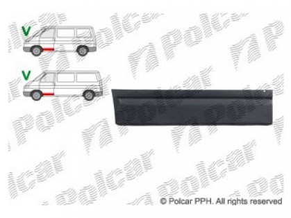 VW Transporter 90->03 durvju remontdaļa priekšas apakšas R 190MM