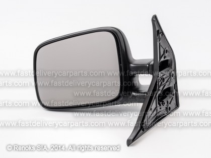 VW Transporter 90->03 mirror L manual black flat