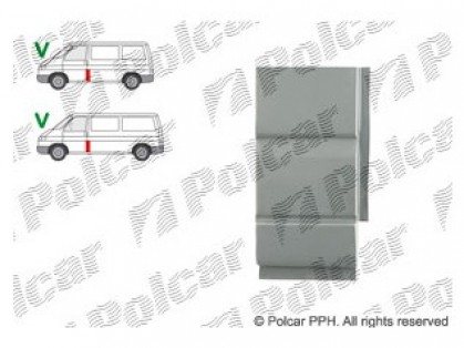 VW Transporter 90->03 remontdaļa sāns L=R apakša 280MM aiz durvīm