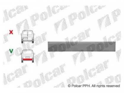 VW Transporter 90->03 aizmugures vāka remontdaļa maza