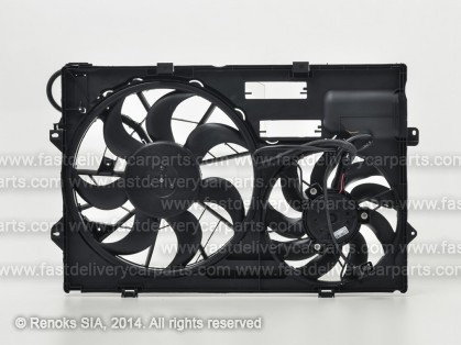 VW Transporter 03->09 cooling fan 2 with shroud 420/285mm