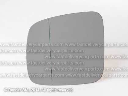 VW Caddy 04->10 mirror glass L aspherical with adhesive tape same VW Transporter 03->09