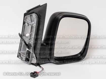 VW Caddy 04->10 mirror R electrical heated black convex 5pins