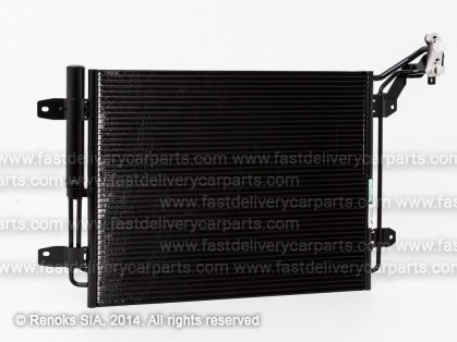 VW Tiguan 07->11 condenser 580X450X16 with receiver dryer 1.4/2.0/2.0D SRLine