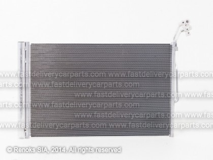 VW Touareg 10->14 condenser 730X450X16 with integrated receiver dryer 3.0/3.6/4.2/3.0D/4.2D