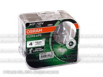 Spuldze H7 55W 12V OSRAM Ultra Life 2gab