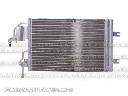 OP Astra 04->09 condenser 505X330X16 with integrated receiver dryer 2.0T/1.3D/1.7D/1.9D OEM/OES MAHLE