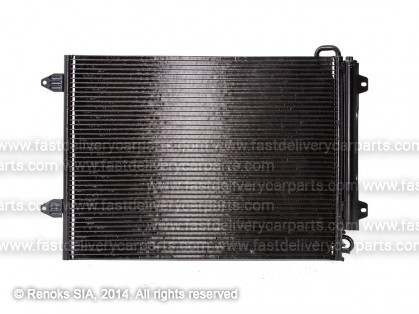 VW Passat 05->10 condenser 620X442X16 with integrated receiver dryer 1.6D/1.9D/2.0D MAHLE