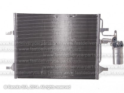 VV S60 10->13 condenser 620X470X16 with receiver dryer 2.0/3.0/2.0D/2.4D MAHLE