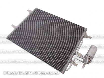 VV S60 10->13 condenser 620X470X16 with receiver dryer 2.0/3.0/2.0D/2.4D MAHLE