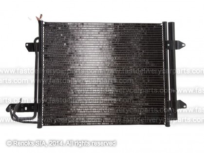 VW Caddy 04->10 condenser 580X445X16 with receiver dryer 1.4/1.6/2.0/1.9D/2.0D MARELLI