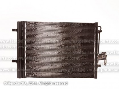 VV S80 06->13 condenser 625X465X16 with integrated receiver dryer 1.6/2.0/2.5/3.0/3.2/4.4 MARELLI