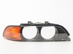 BMW 5 E39 96->00 head lamp glass R yellow corner lamp with inner glass TYC