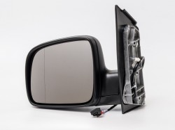 VW Caddy 04->10 mirror L electrical heated black aspherical 5pins