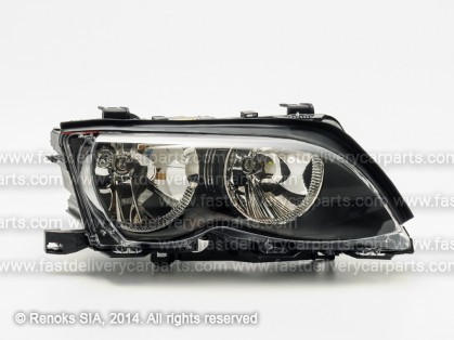 BMW 3 E46 01->05 head lamp R H7/H7 with motor black DJ AUTO