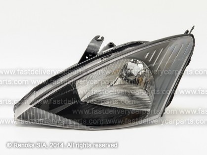 FD Focus 98->04 head lamp L H4 98->01 black rim electrical TYC