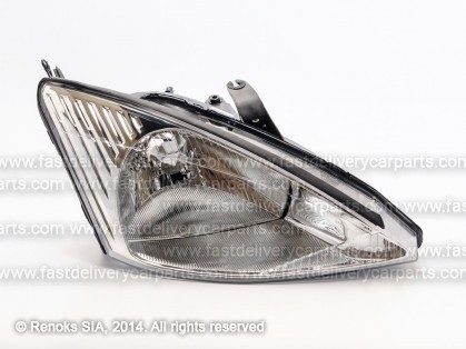 FD Focus 98->04 head lamp R H4 98->01 silver rim electrical TYC