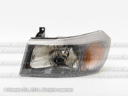 FD Transit 00->06 head lamp L H4 black rim 00->02 electrical DEPO