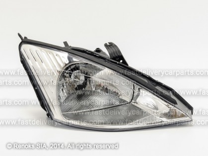 FD Focus 98->04 head lamp R H4 98->01 silver rim manual/electrical DEPO