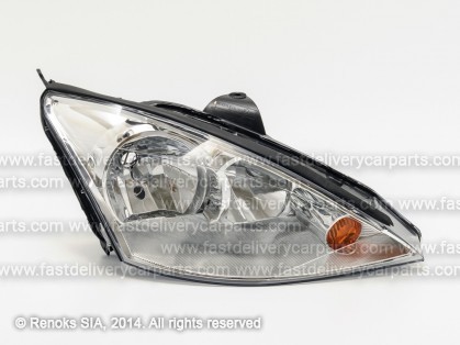 FD Focus 98->04 head lamp R H1/H7 01->04 silver rim electrical DEPO