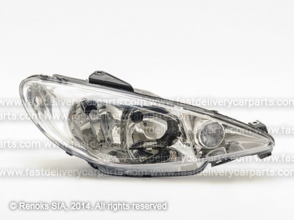 PG 206 98->09 head lamp R H7/H7 electrical 03->05 DEPO