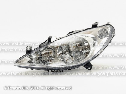 PG 307 01->05 head lamp L H1/H1/H7 electrical with motor DEPO