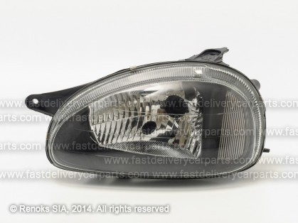 OP Corsa 93->00 head lamp L 99->00 smooth glass electrical smoked ARTEB