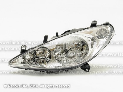 PG 307 01->05 head lamp L H1/H7 electrical with motor type VALEO TYC