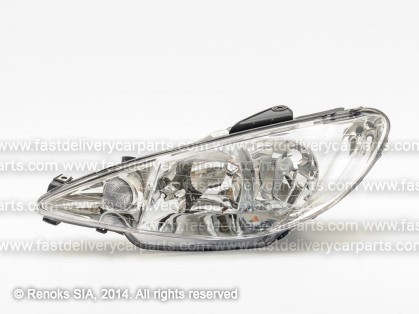 PG 206 98->09 head lamp L H7/H7