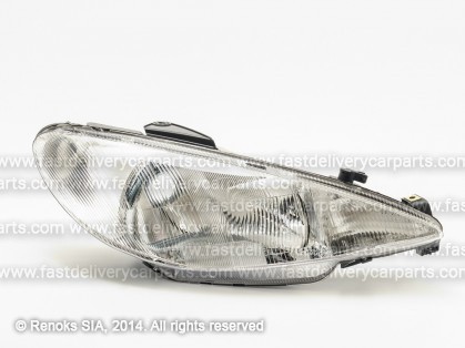 PG 206 98->09 head lamp R H4 electrical DJ Auto