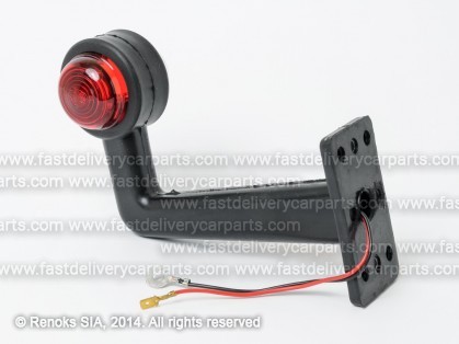 Parking light universal with leg red/white 12/24 V