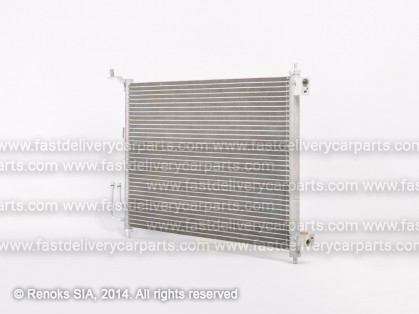 NS Micra 03->10 condenser 650X345X16 with receiver dryer 1.0/1.2/1.4