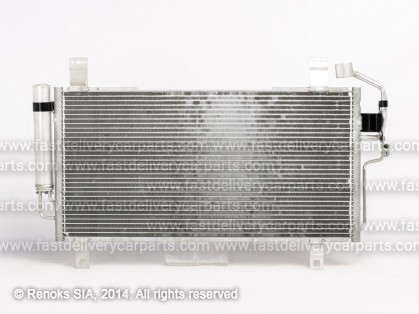 MZ 6 02->07 condenser 680X330X16 with integrated receiver dryer 1.8/2.0/2.3