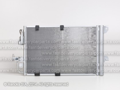 OP Astra 98->04 condenser 590X380X16 with integrated receiver dryer 1.2/1.4/1.6/1.8/2.0/2.0D SRLine