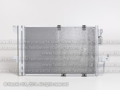 OP Astra 98->04 condenser 590X380X16 with integrated receiver dryer 1.2/1.4/1.6/1.8/2.0/2.0D SRLine