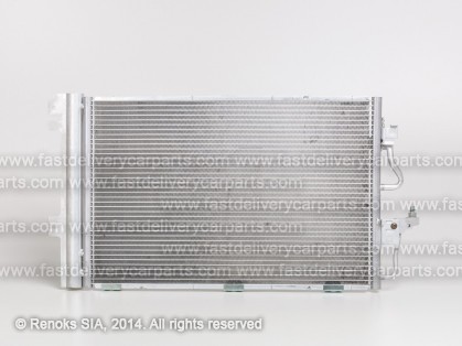 OP Astra 04->09 condenser 590X380X16 with integrated receiver dryer 1.4/1.6/1.8 SRLine